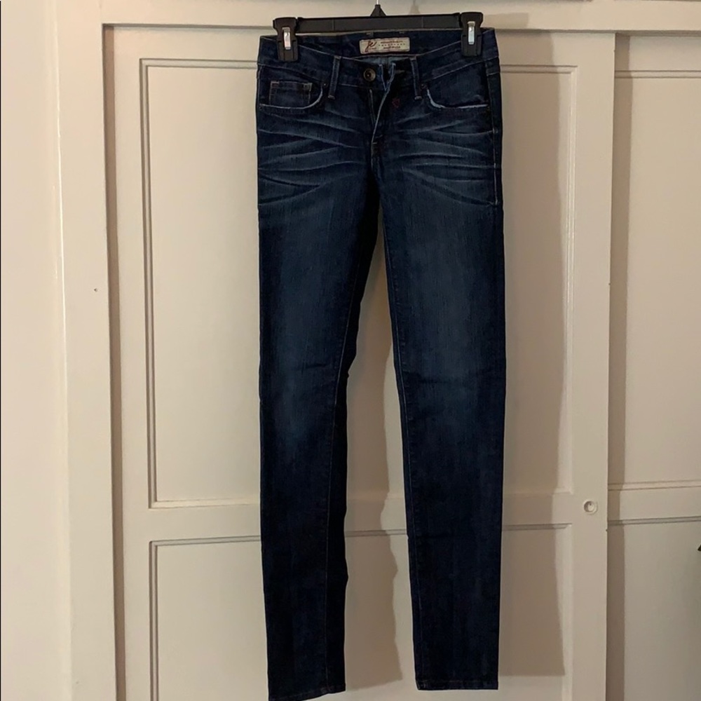 Dark denim skinny jeans